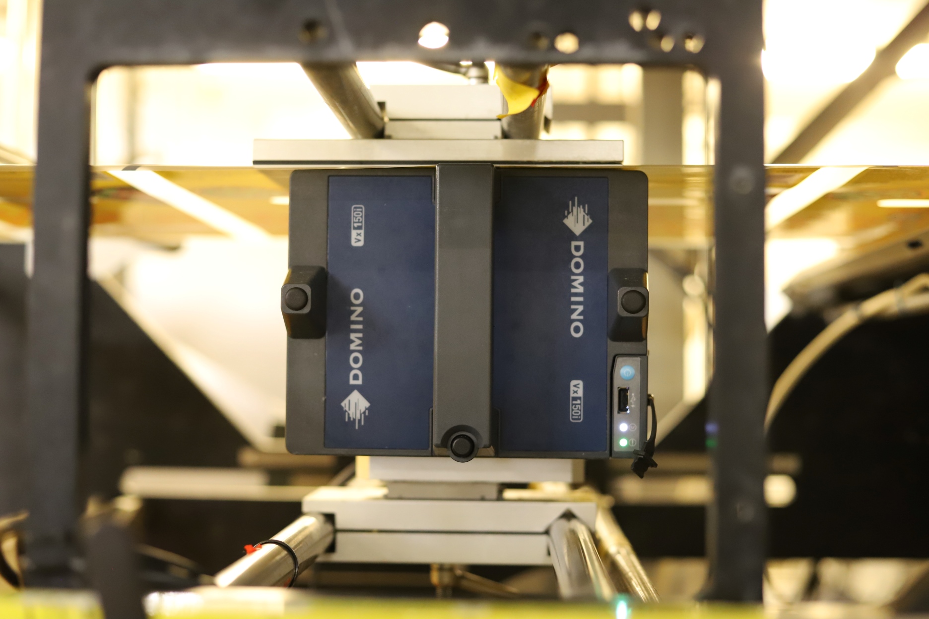 Vx150i TTO printer integrated into the production line at Skånemejerier