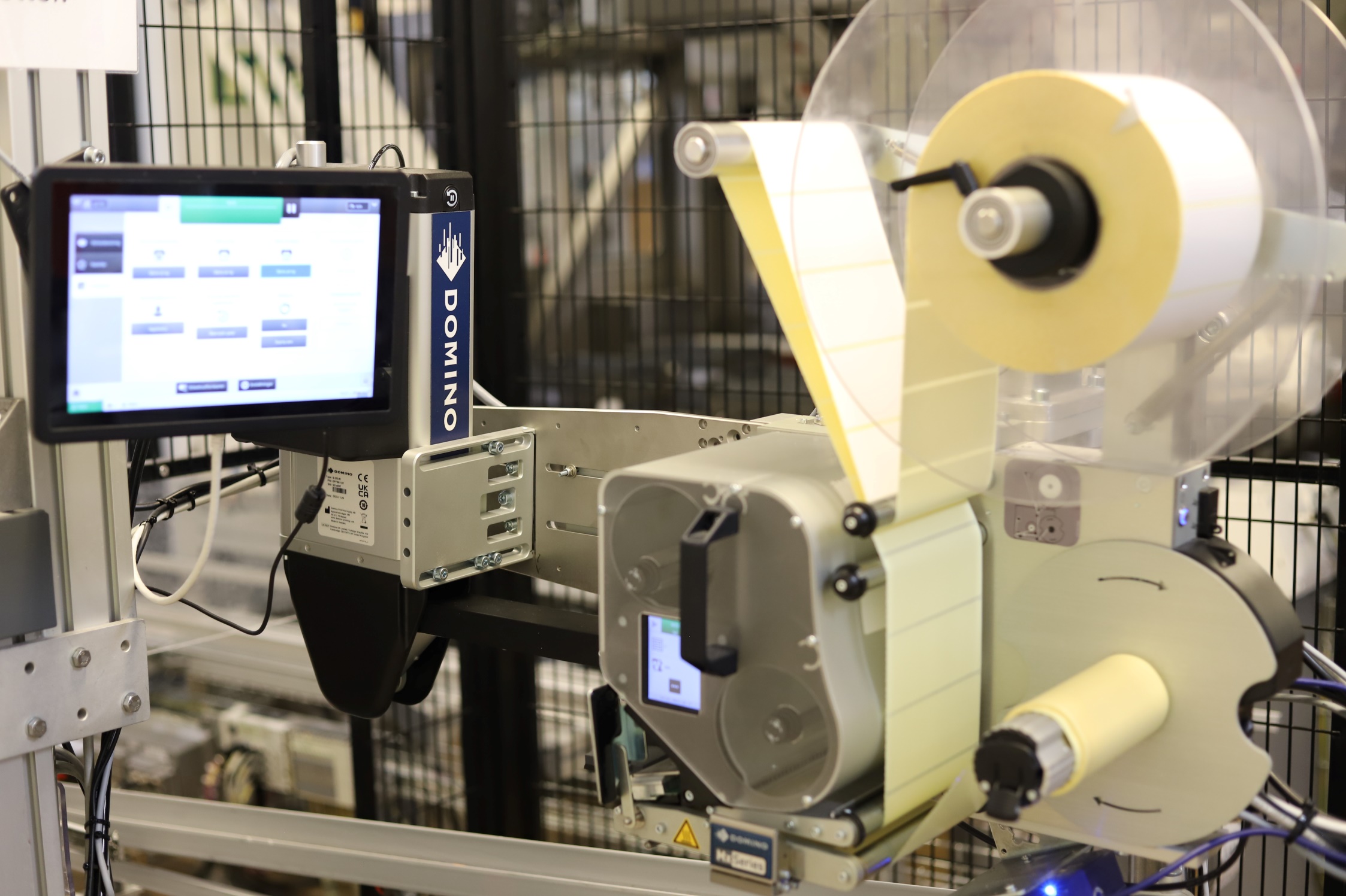 Mx350i labeller integrated into the production line at Skånemejerier