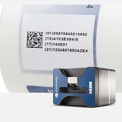 Thermal Transfer Overprint (TTO) data matrix code on outer box packaging